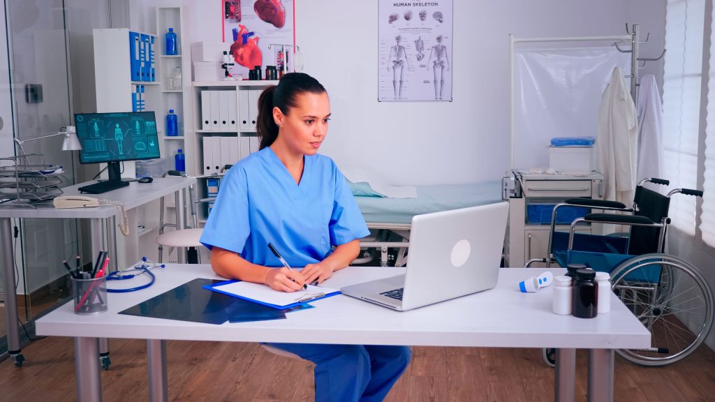 woman working table 1