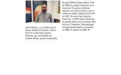 Connectt : nouvelle ouverture d&rsquo;agence à Brest